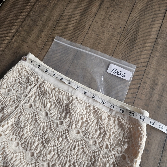 Blu Pepper Crochet High-low Cream Maxi Skirt Size Large Beachy Summer - Picture 9 of 10